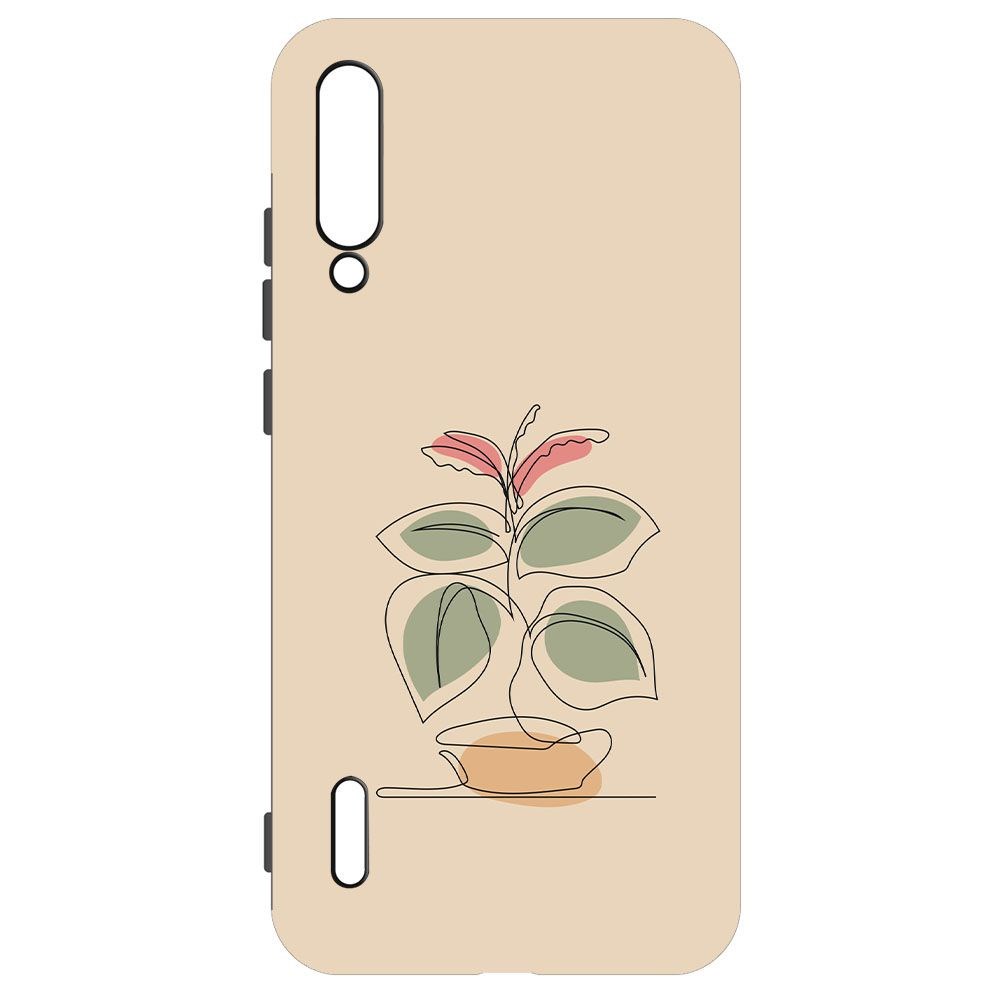 

Чехол-накладка Krutoff Soft Case Цветок для Xiaomi Mi A3 черный