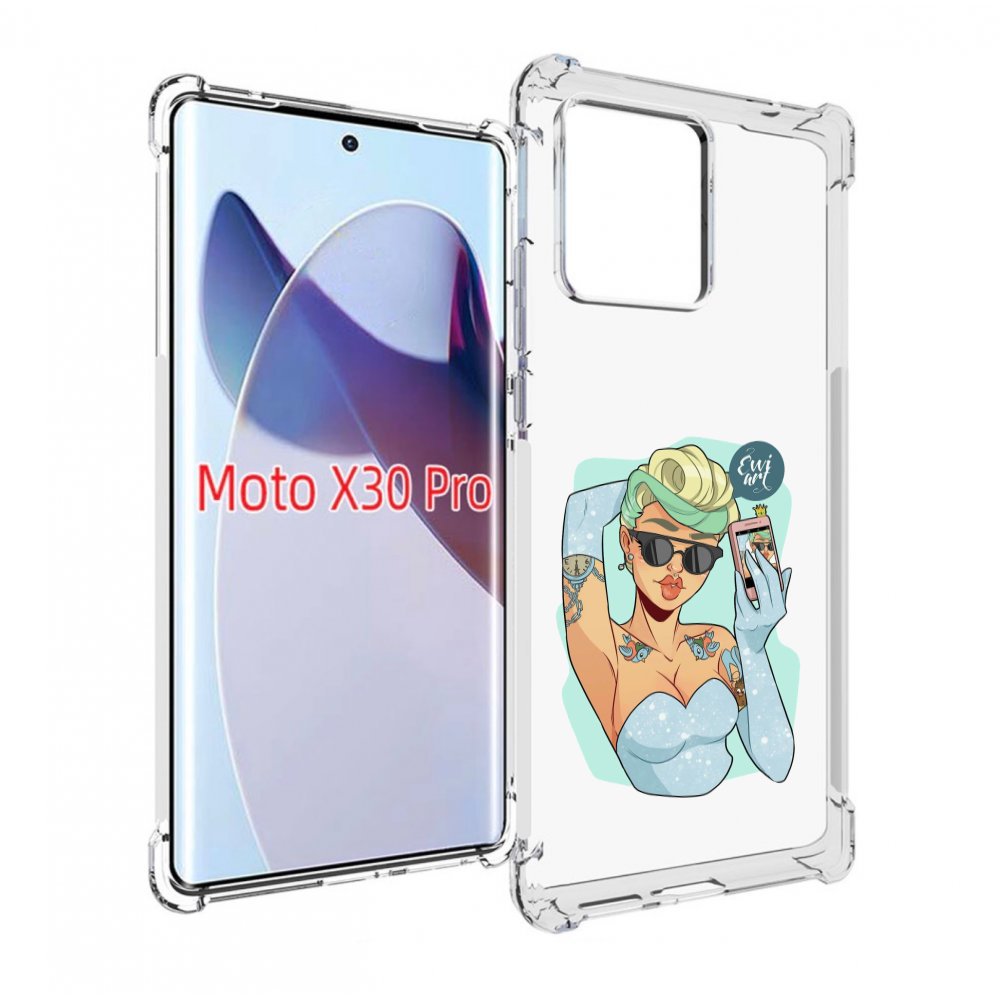 

Чехол MyPads девушка с короткой стрижкой женский для Motorola Moto X30 Pro, Прозрачный, Tocco