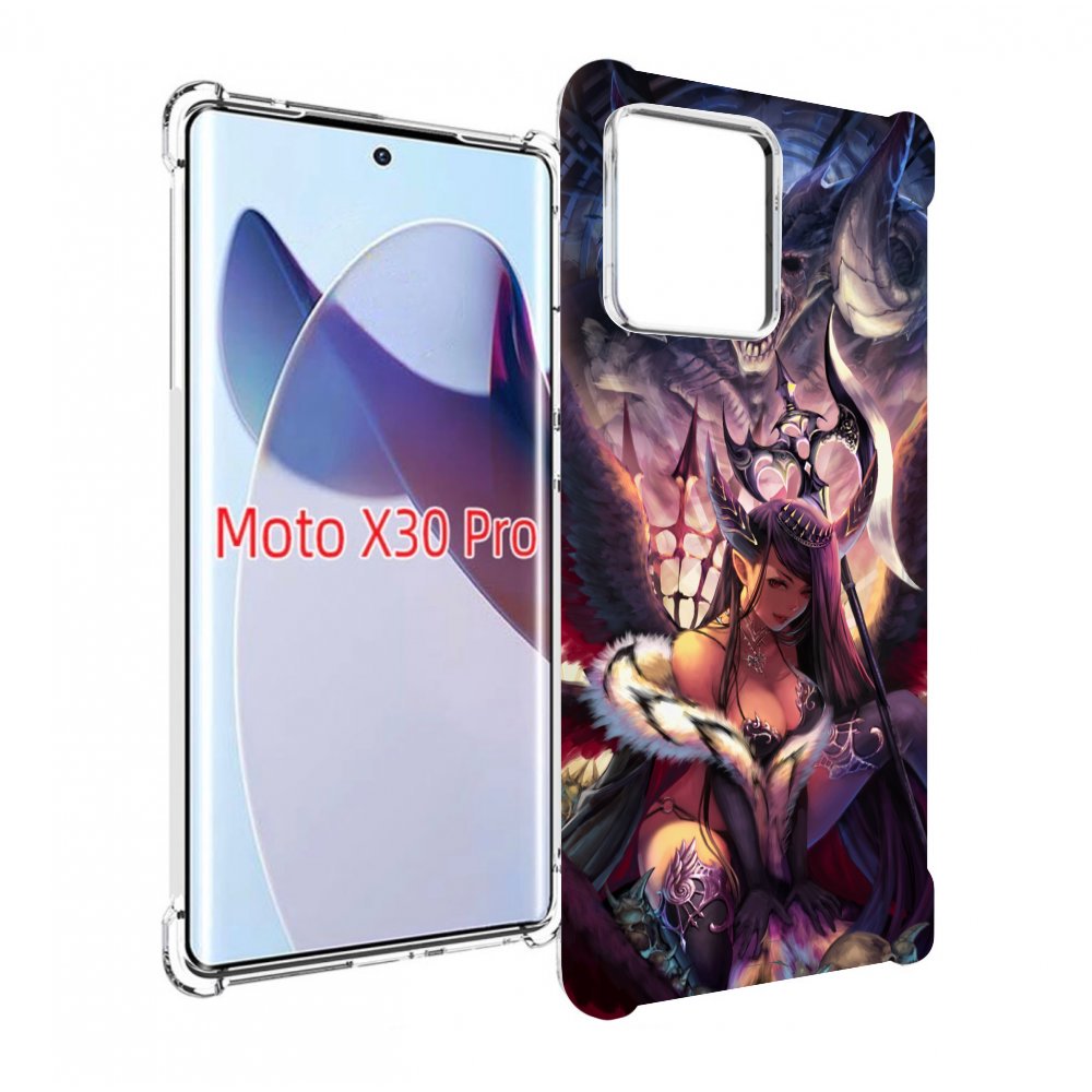

Чехол MyPads девушка с демоном на фоне женский для Motorola Moto X30 Pro, Прозрачный, Tocco