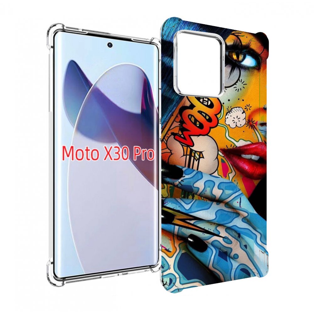 

Чехол MyPads девушка разрисованная краскам иженский для Motorola Moto X30 Pro, Прозрачный, Tocco