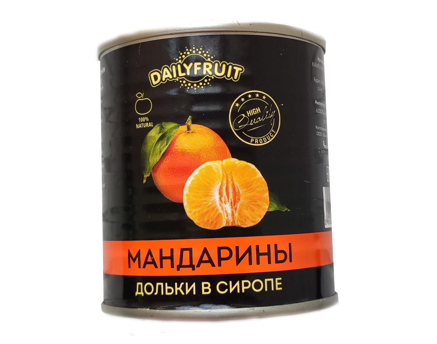 

Мандарины Daily Fruit дольки в сиропе 314 мл