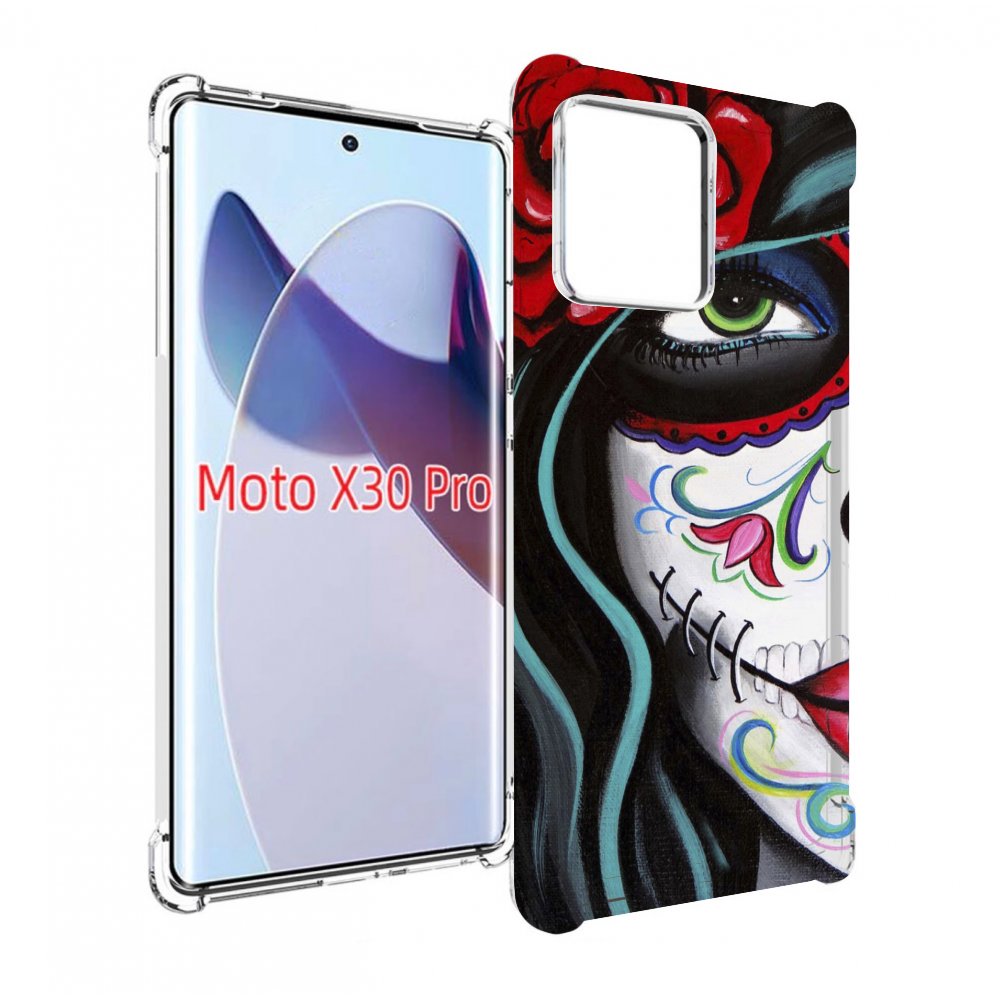

Чехол MyPads девушка в масочке расписная женский для Motorola Moto X30 Pro, Прозрачный, Tocco