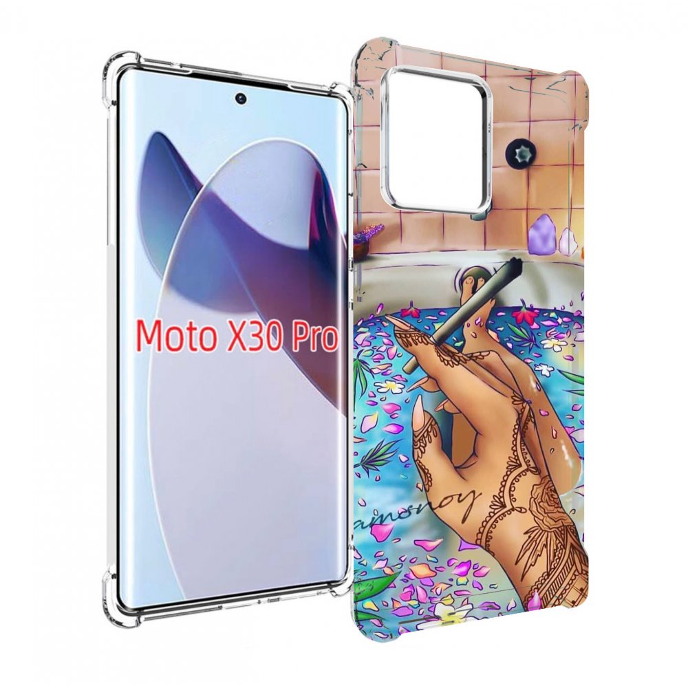 

Чехол MyPads девушка в ванне женский для Motorola Moto X30 Pro, Прозрачный, Tocco
