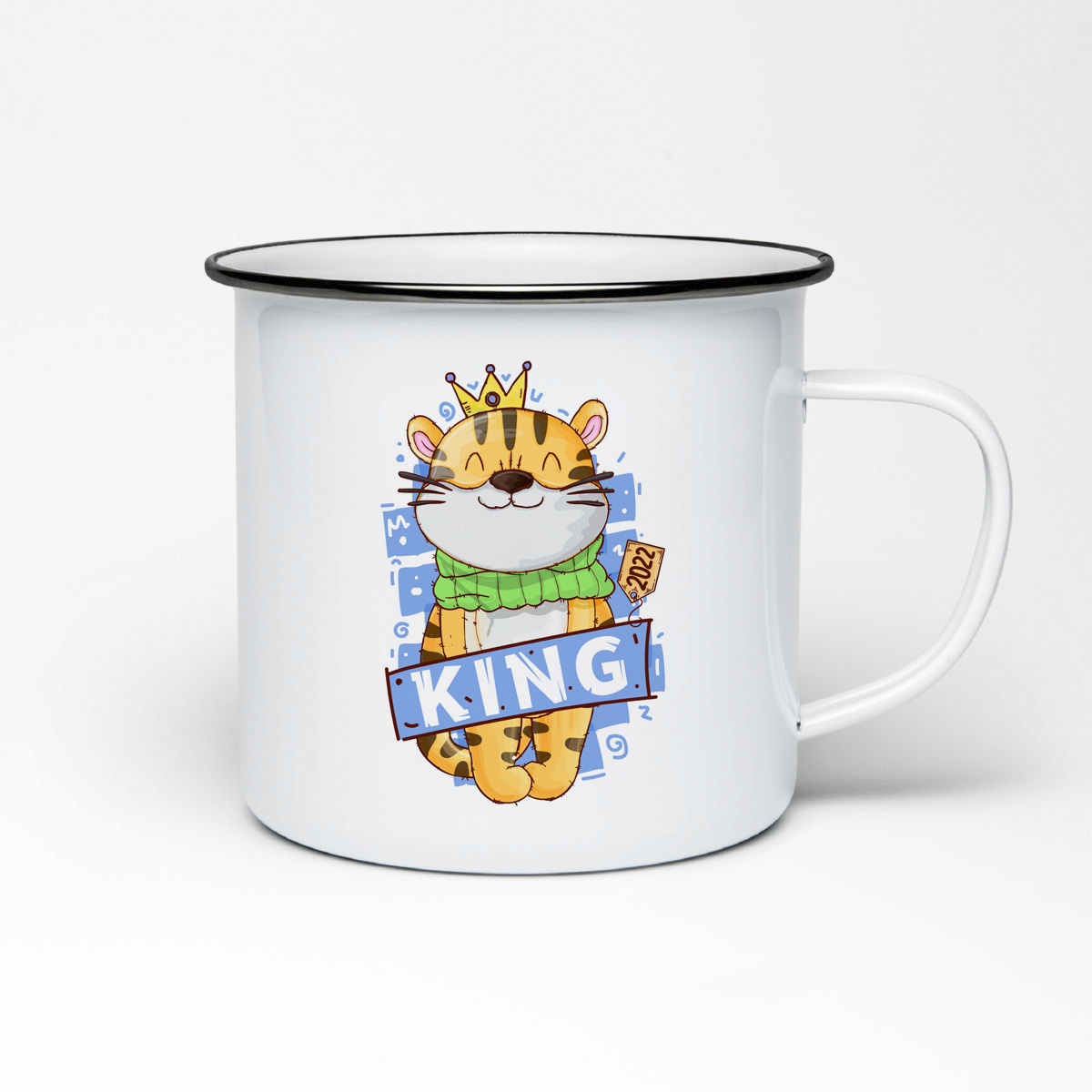 

Кружка металлическая CoolPodarok Король тигр 222