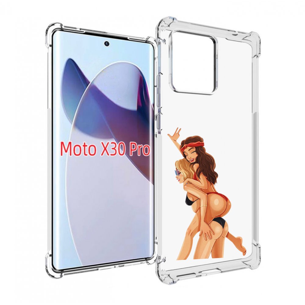 

Чехол MyPads две-подружки-в-купальниках женский для Motorola Moto X30 Pro, Прозрачный, Tocco