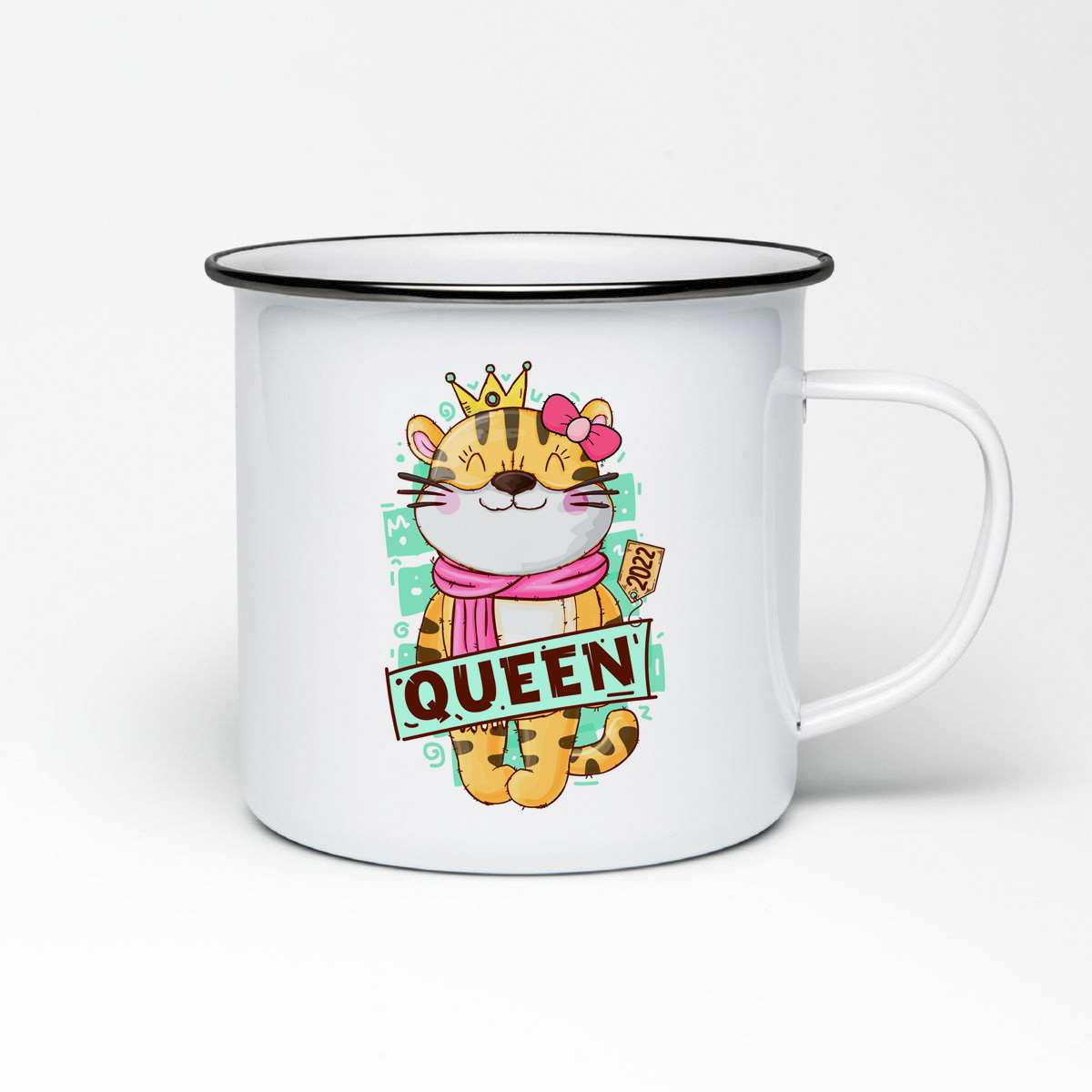 

Кружка металлическая CoolPodarok Королева тигрица 222