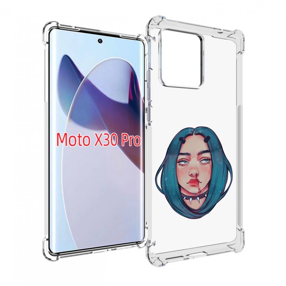 

Чехол MyPads грустная-девушка-с-синими-волосами для Motorola Moto X30 Pro, Прозрачный, Tocco