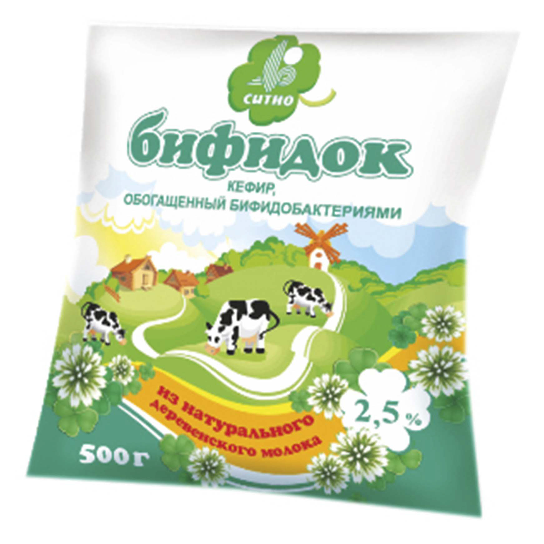 

Кефир Ситно Бифидок 2,5% БЗМЖ 500 мл