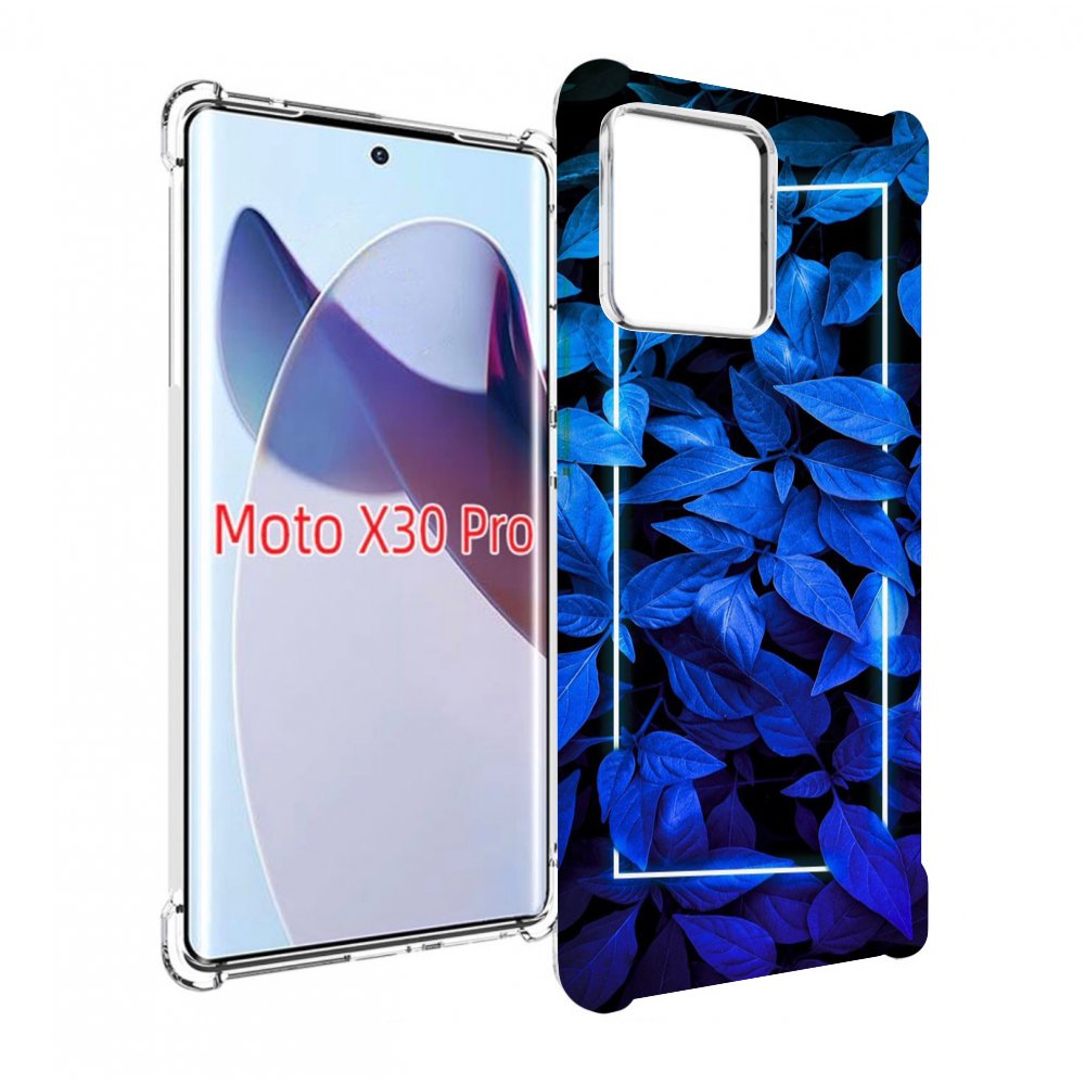 

Чехол MyPads голубые цветочки неон для Motorola Moto X30 Pro, Прозрачный, Tocco