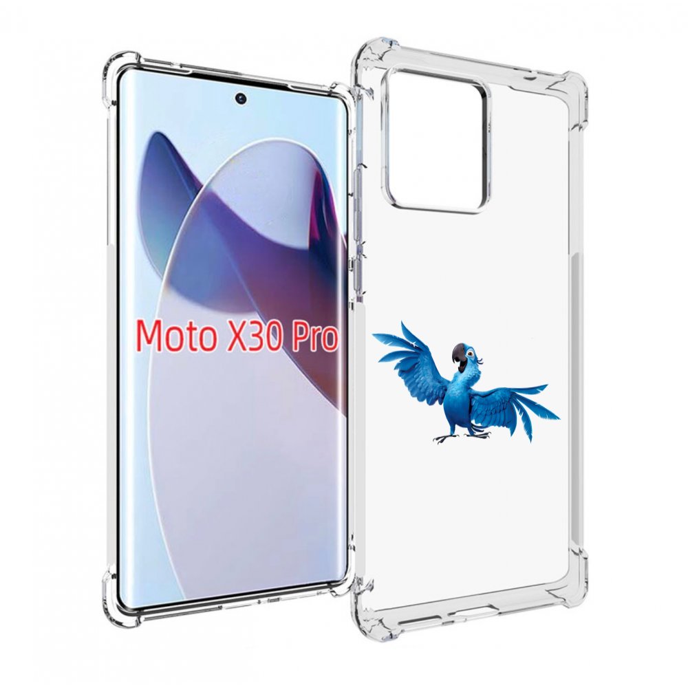 

Чехол MyPads голубой-попугайчик для Motorola Moto X30 Pro, Прозрачный, Tocco