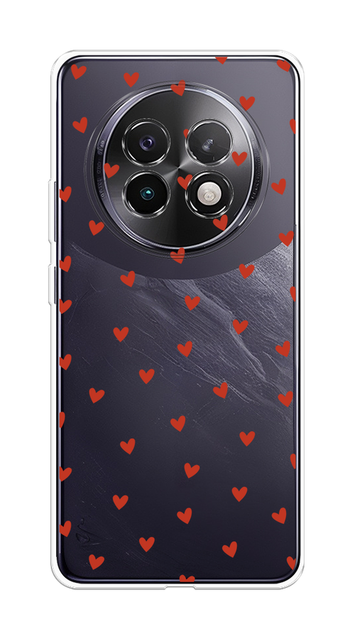 

Чехол на Realme 13+ "Red hearts", Красный;прозрачный, 2518750-1