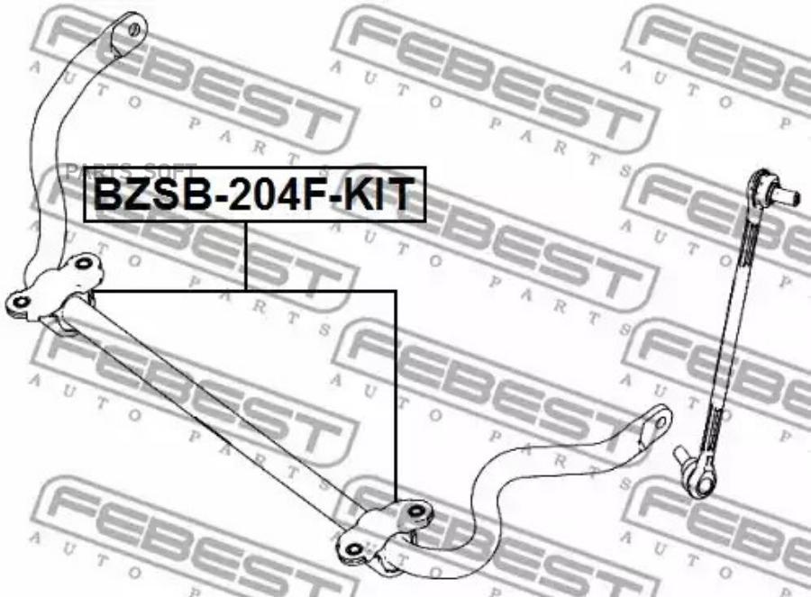 

Втулка передн стабилизатора MERCEDES GLK-CLASS 204 4 MATIC 2008-2015 BZSB-204F-KIT