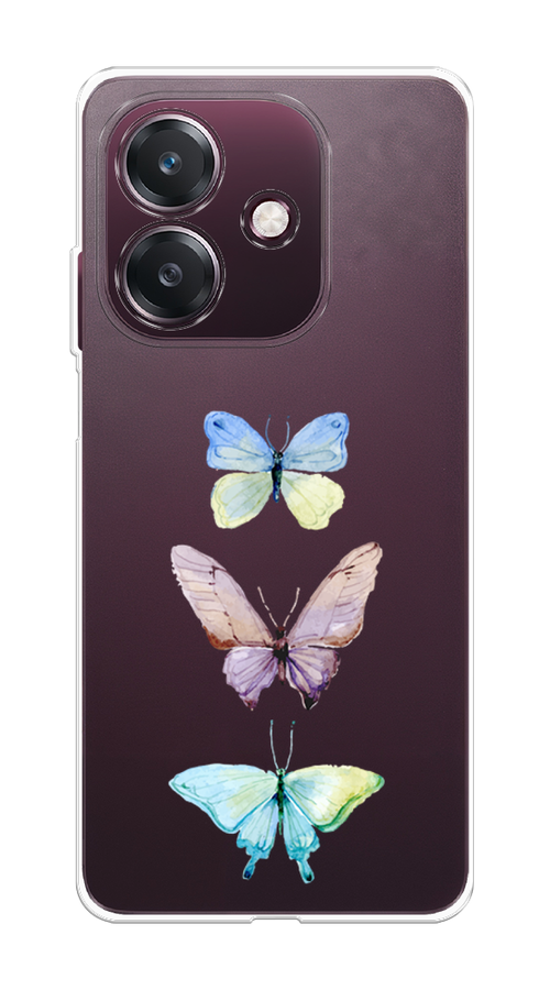

Чехол на Oppo A3 "Акварельные бабочки", Бирюзовый;розовый, 2518650-1