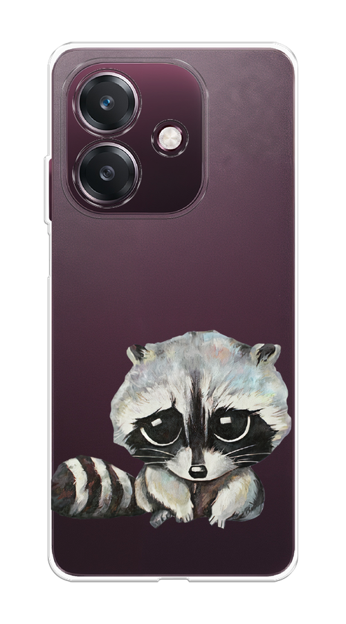 

Чехол на Oppo A3 "Большеглазый енот", Серый;черный;прозрачный, 2518650-1