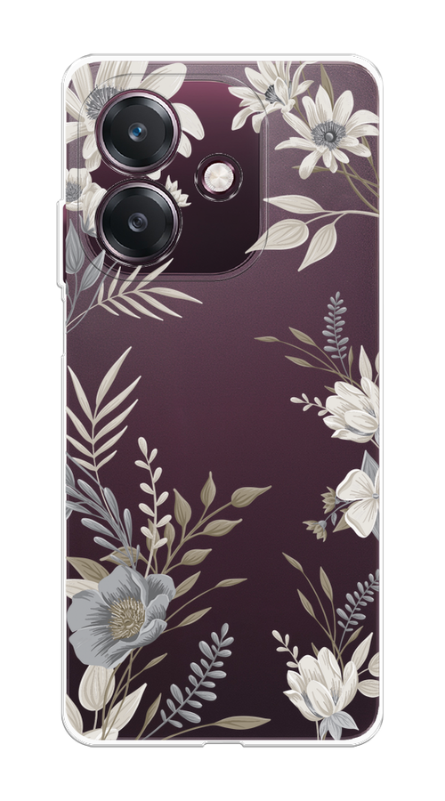 

Чехол на Oppo A3 "Цветы сепия", Серый;прозрачный;зеленый;белый, 2518650-1