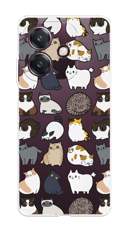 

Чехол на Oppo A3 "Милые котики", Прозрачный;белый;серый, 2518650-1