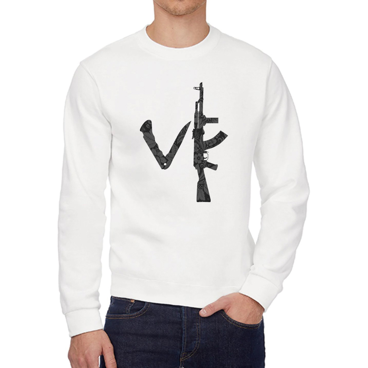 

Свитшот унисекс CoolPodarok W0113892 белый 46 RU, W0113892