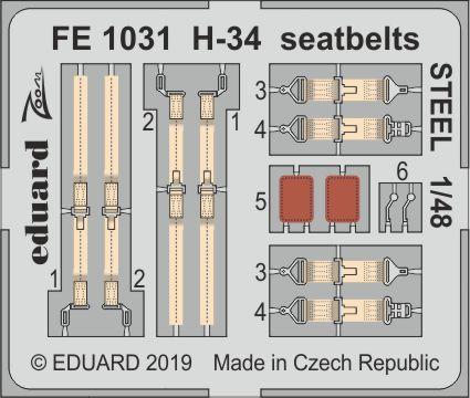 фото Фототравление eduard 1/48 h-34 стальные ремни