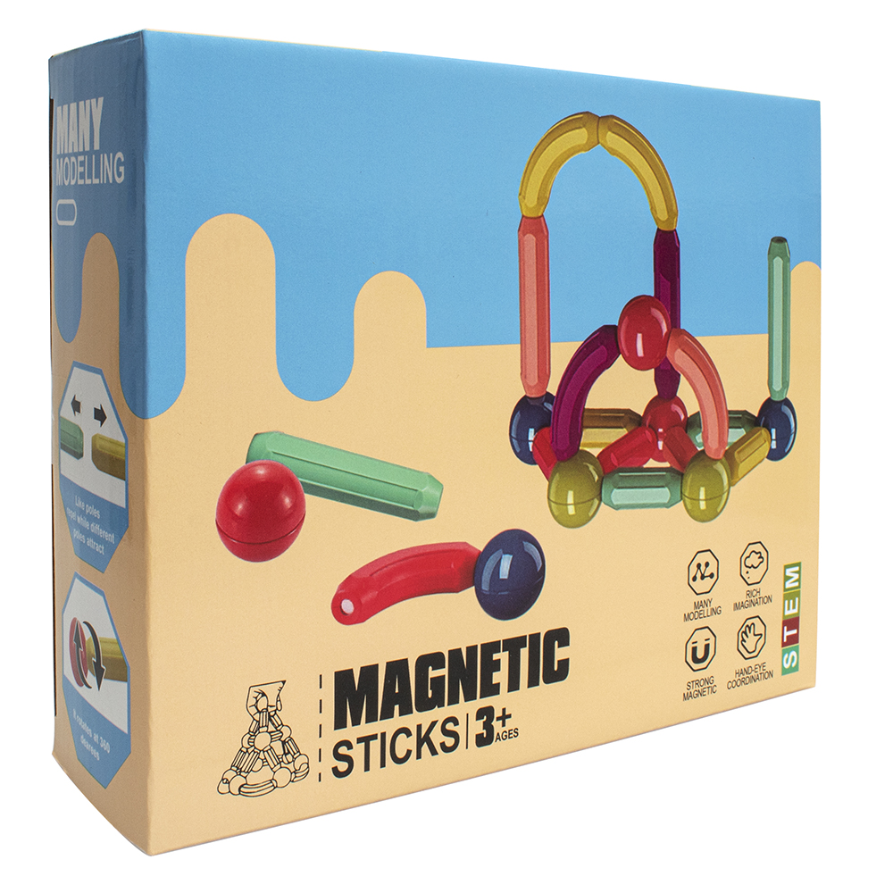 Конструктор магнитный Maya Toys, 37 деталей, 35898-1