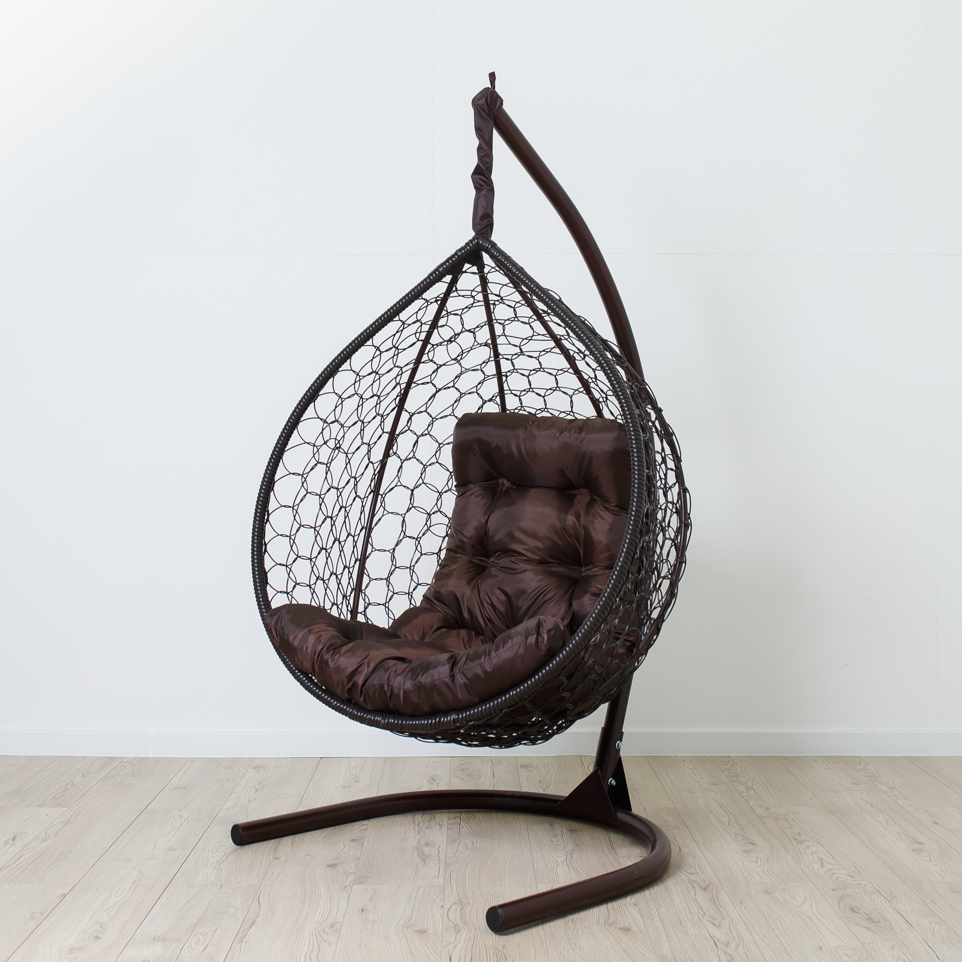 Подвесное кресло STULER Plaint Ажур Венге 140 KOMAR1PR1PO02TR Коричневая подушка