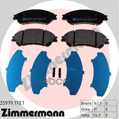 

Колодки Пер Suz Sx-4/Vitara 15- Zimmermann арт. 25979.170.1
