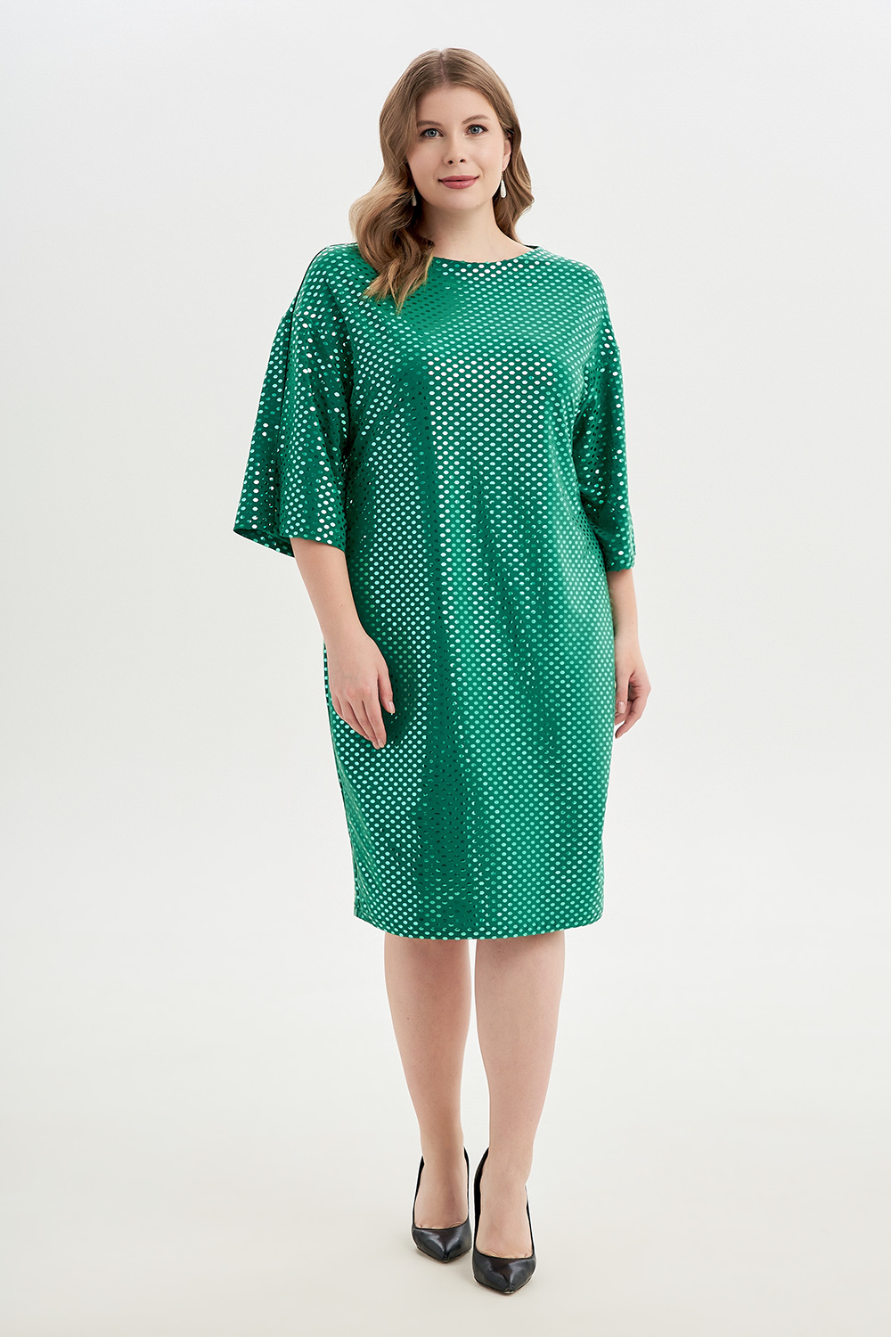 Платье женское OLSI 2305019 зеленое 56 RU