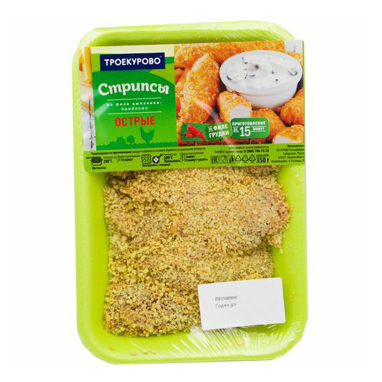 

Стрипсы куриные Троекурово Острые охлажденные 350 г
