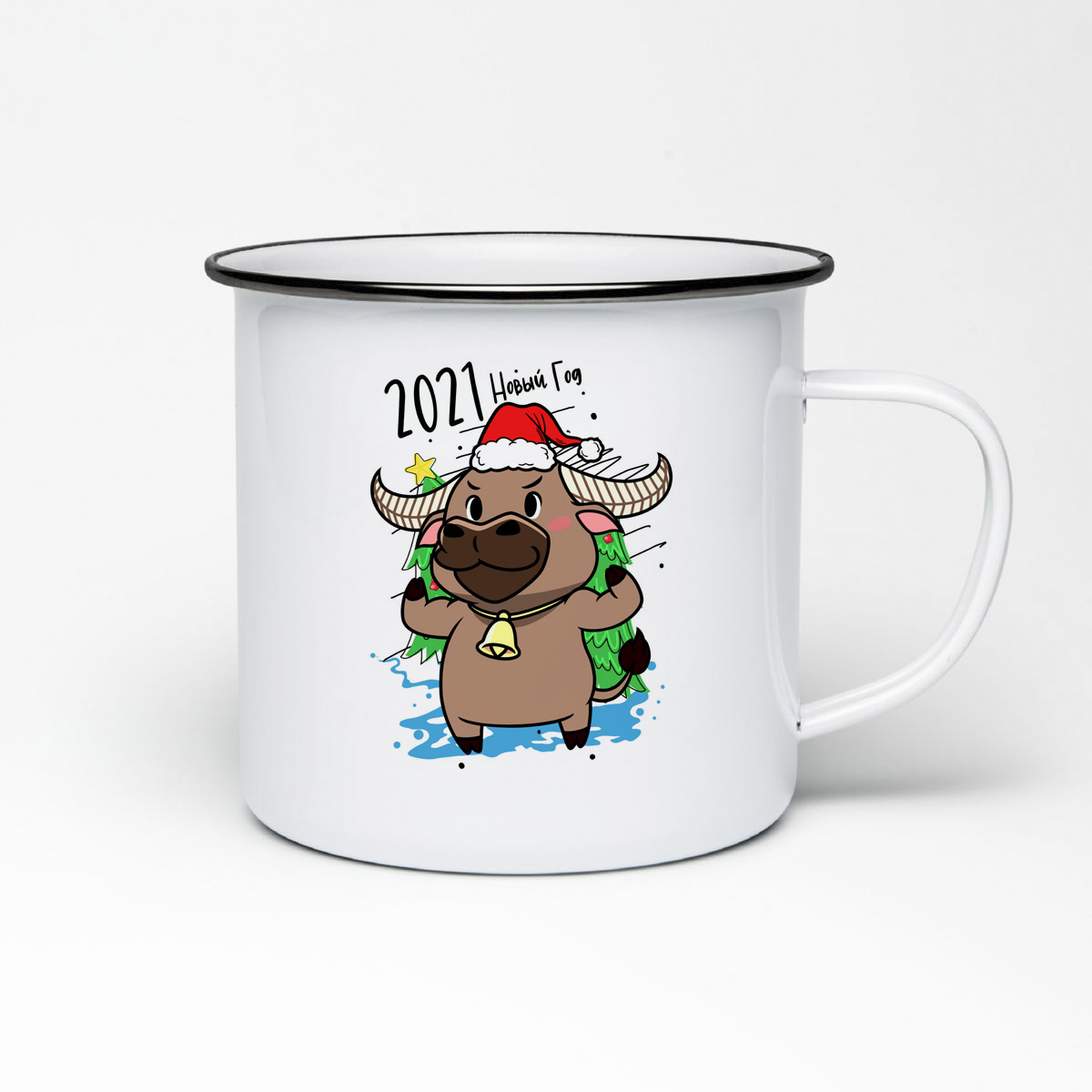 

Кружка металлическая CoolPodarok Новый год 2021. Папа