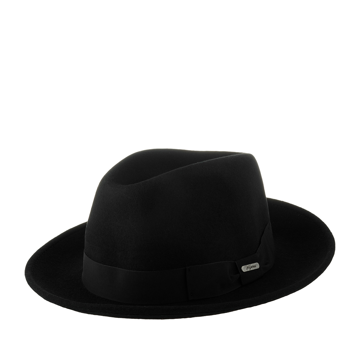Шляпа унисекс Wigens 140233 FEDORA WOOL HAT черная, р. 61