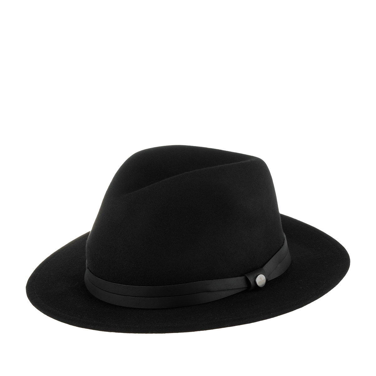Шляпа унисекс Lierys 2528131 TRAVELLER WOOLFELT черная, р. 57
