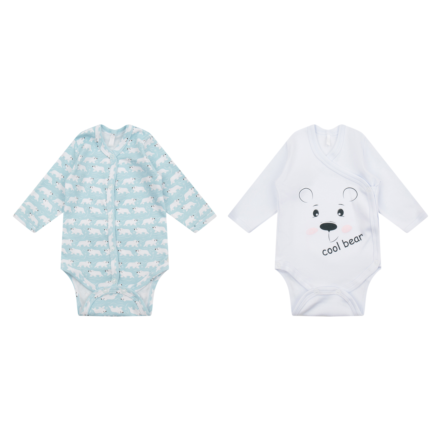 

Боди 2 шт Leader Kids голубой/белый р.74, GL001034055