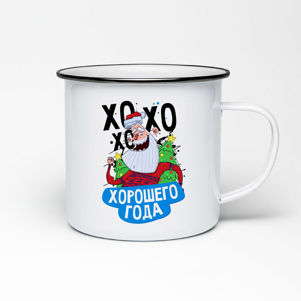 

Кружка металлическая CoolPodarok Хохохо Хорошего года