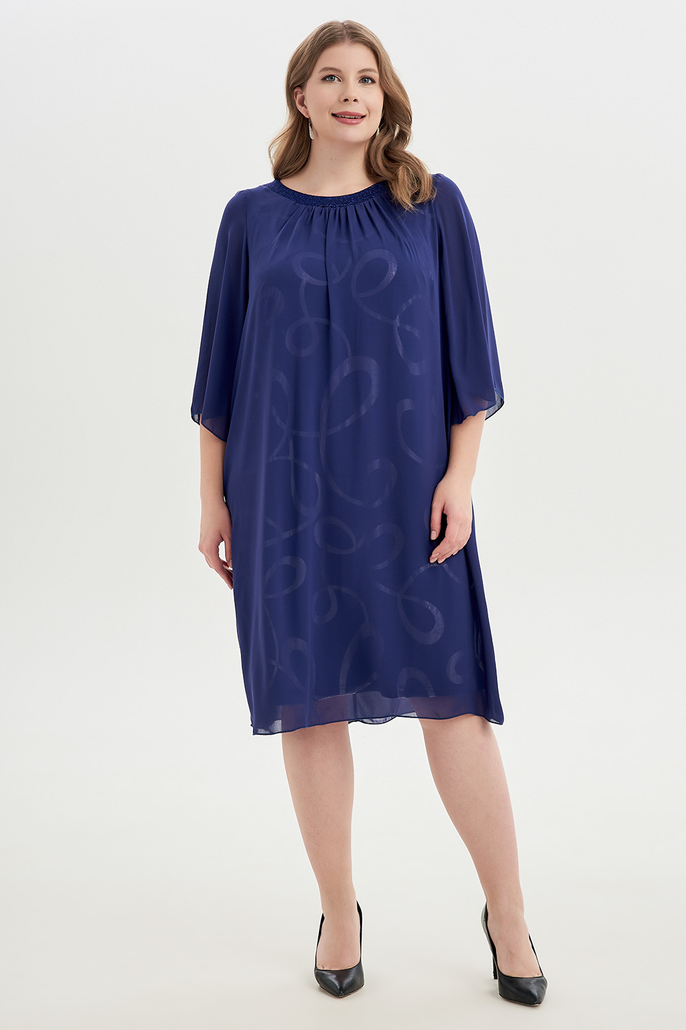 Платье женское OLSI 1905016 голубое 60 RU