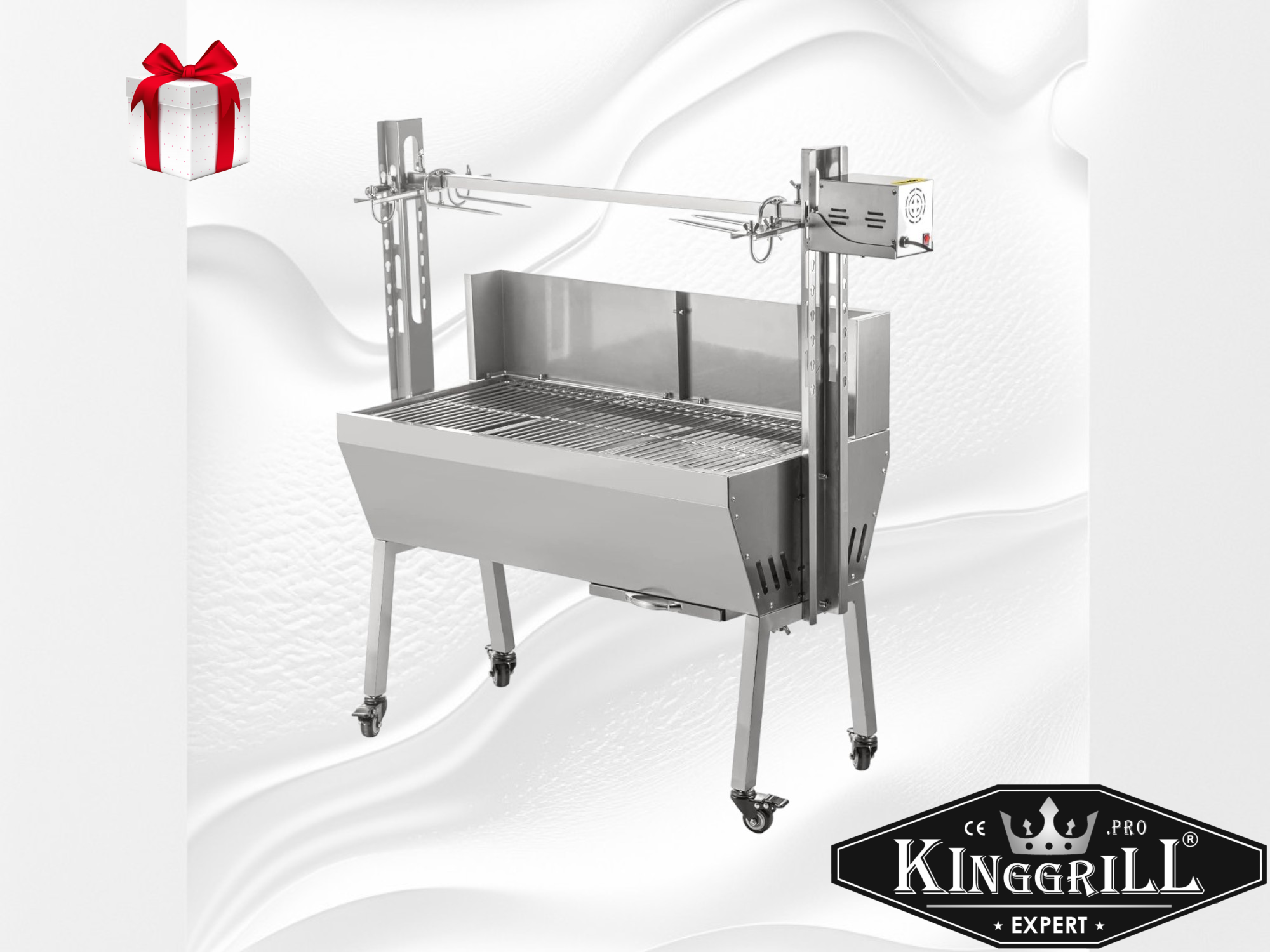 Мангал KINGGRILL ChG-30/89/25w/baffle+starter, нержавеющая сталь, 61 см