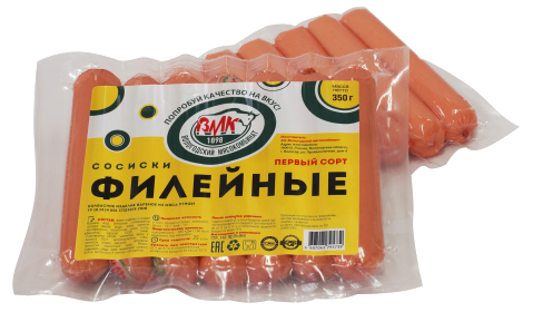

Сосиски Вологодский мясокомбинат Филейные 350 г