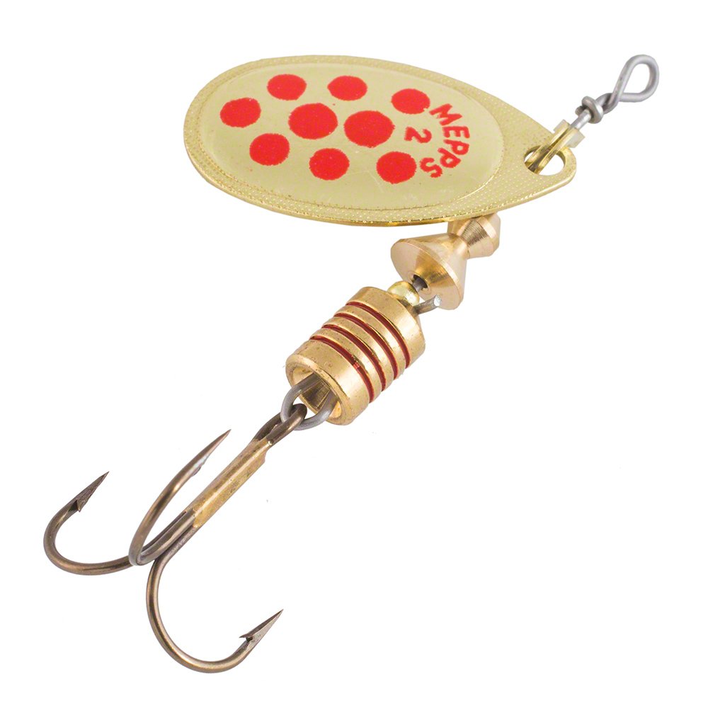 

Блесна вращающаяся Mepps Aglia PTS 2 Gold/Red dots, Золотистый;красный