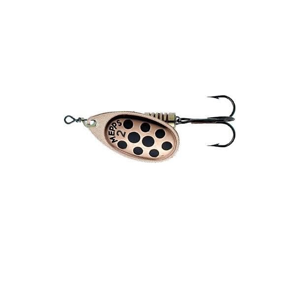 

Блесна вращающаяся Mepps Aglia PTS 2 Copper/Black dots, Черный;розовый