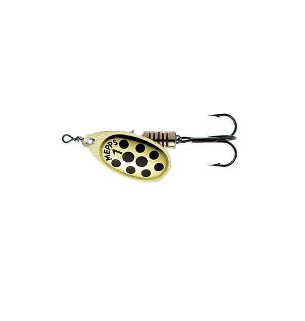 

Блесна вращающаяся Mepps Aglia PTS 1 Gold/Black dots
