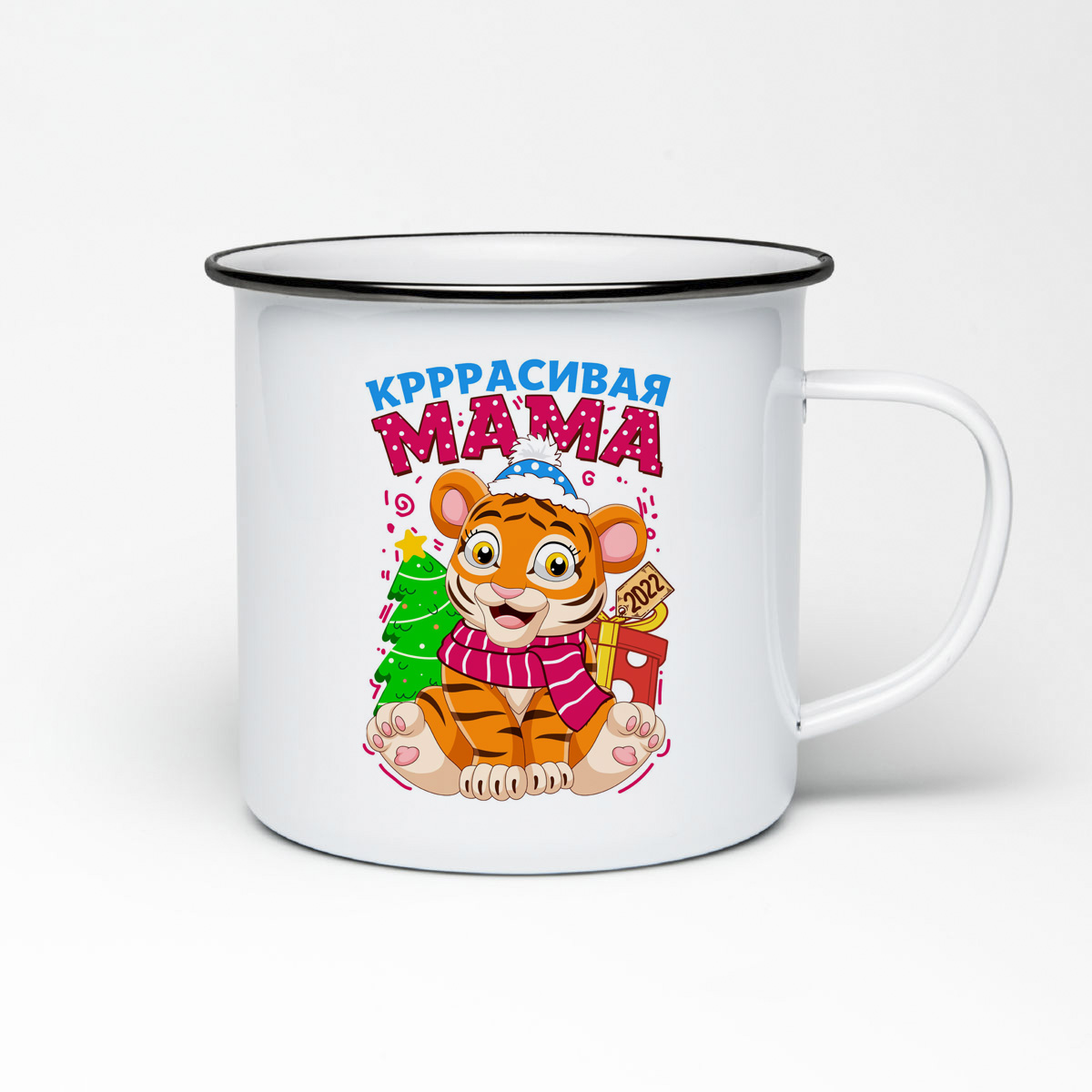 

Кружка металлическая CoolPodarok Красивая мама тигр