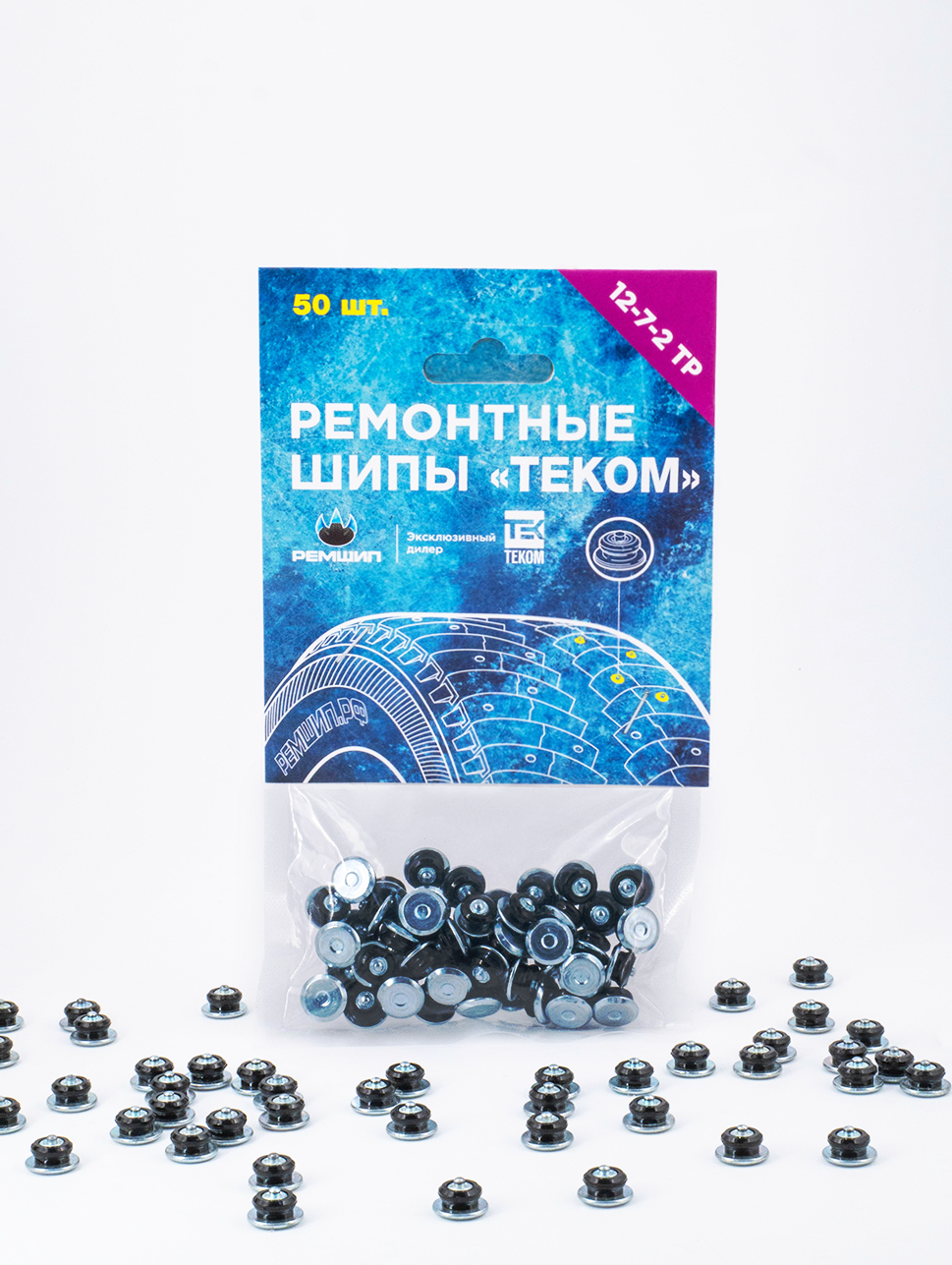 

Шипы ремонтные, Теком, 12-7-2ТР, фасовка 50 шт., 12-7-2ТР