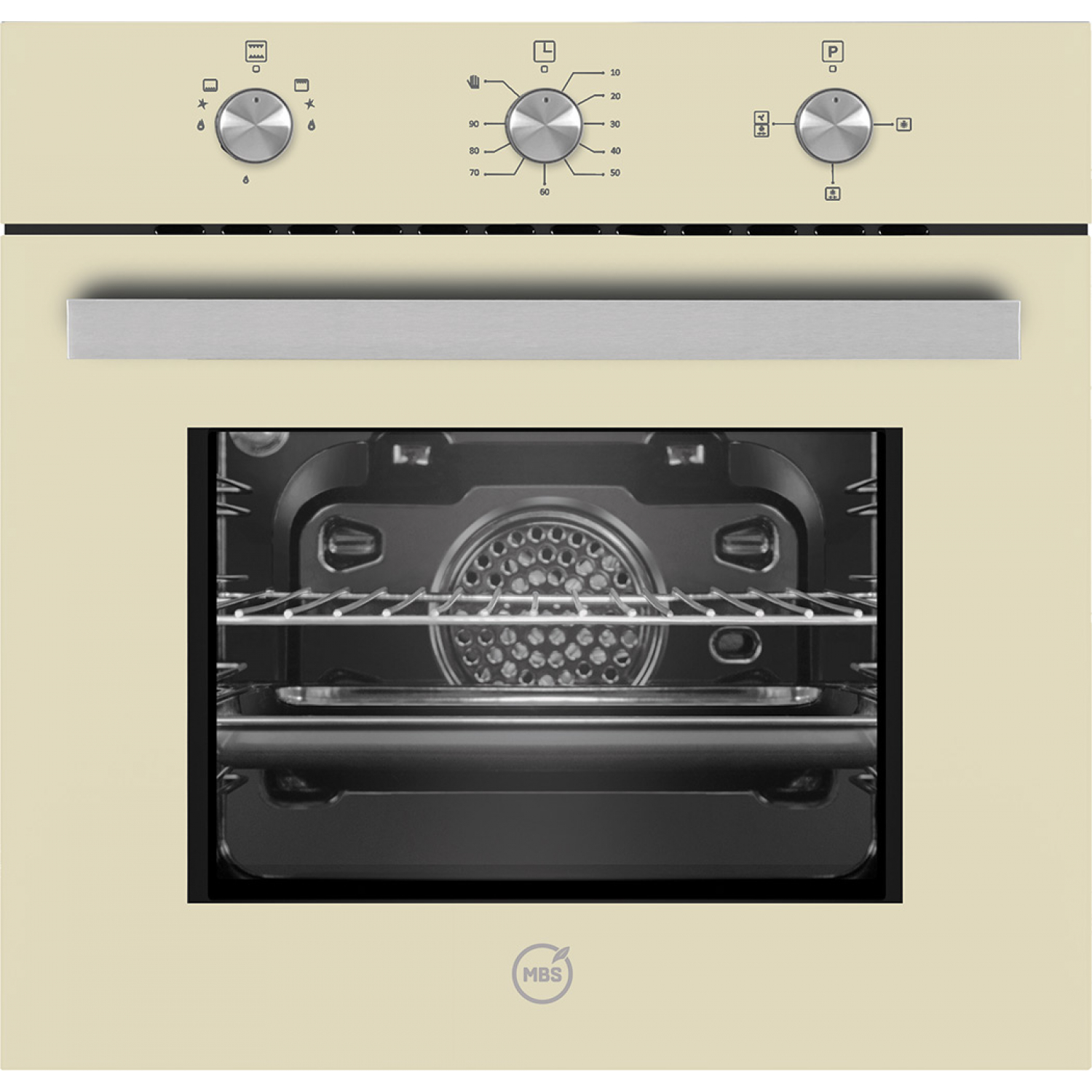 Встраиваемый газовый духовой шкаф MBS DG-604IV бежевый