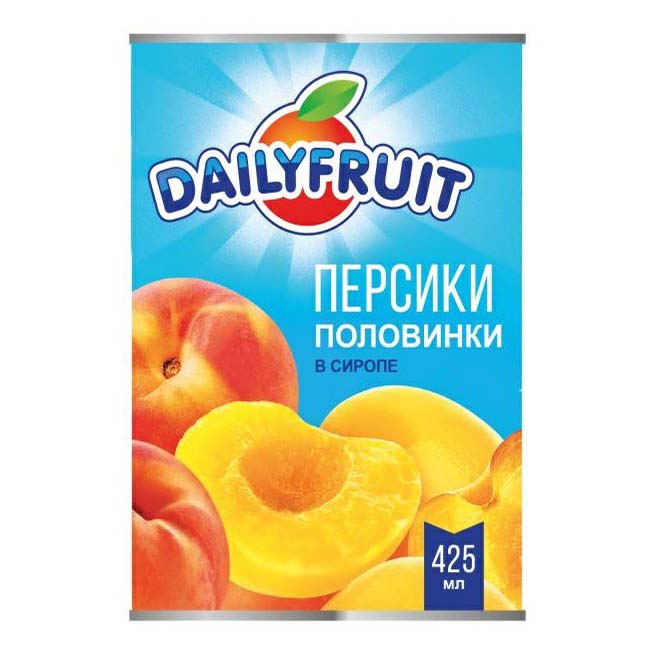 Консервированные персики DailyFruit 410 г