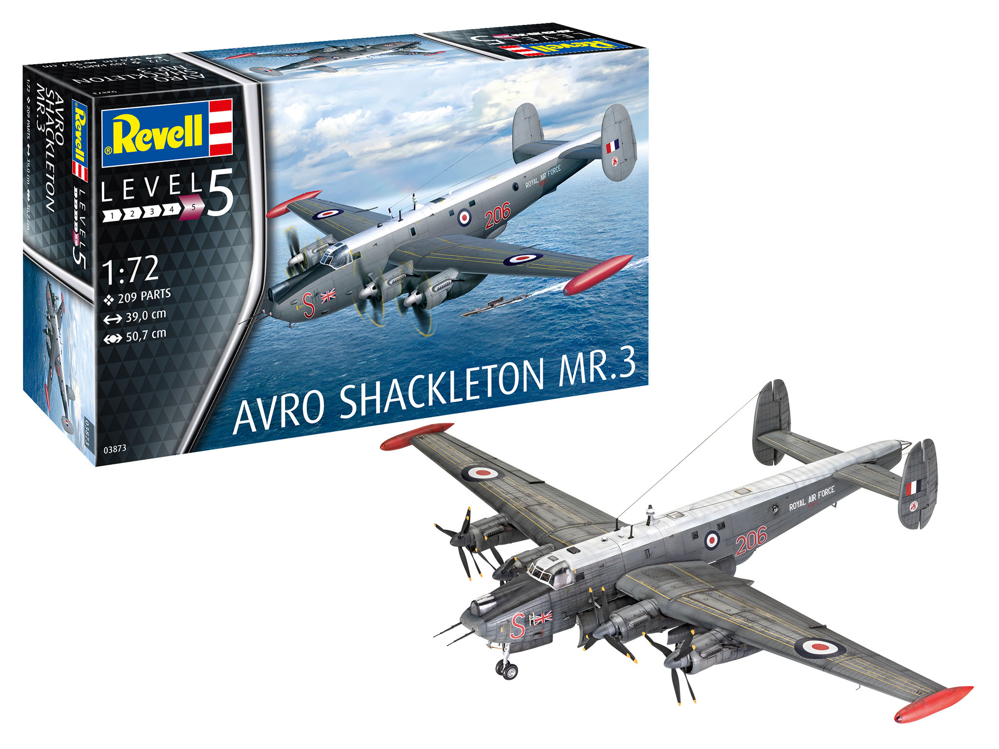 

Сборные модели Многоцелевой противолодочный самолёт Avro Shackleton MR.3 Revell 03873