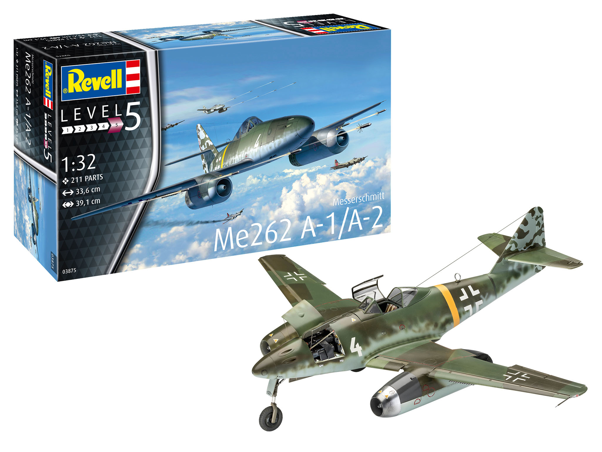 

Сборная модель Немецкий турбореактивный истребитель Messerschmitt Me262 A-1/A-2 Revell