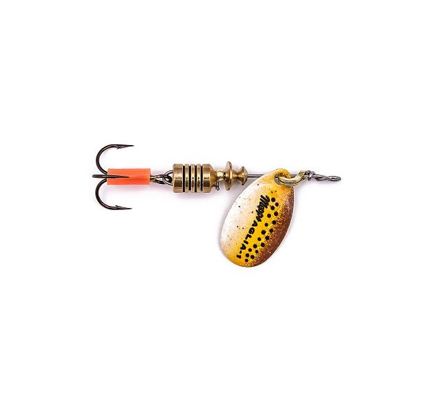 

Блесна вращающаяся Mepps Aglia Fluo Micropigments Trout 3 Brown, Золотистый