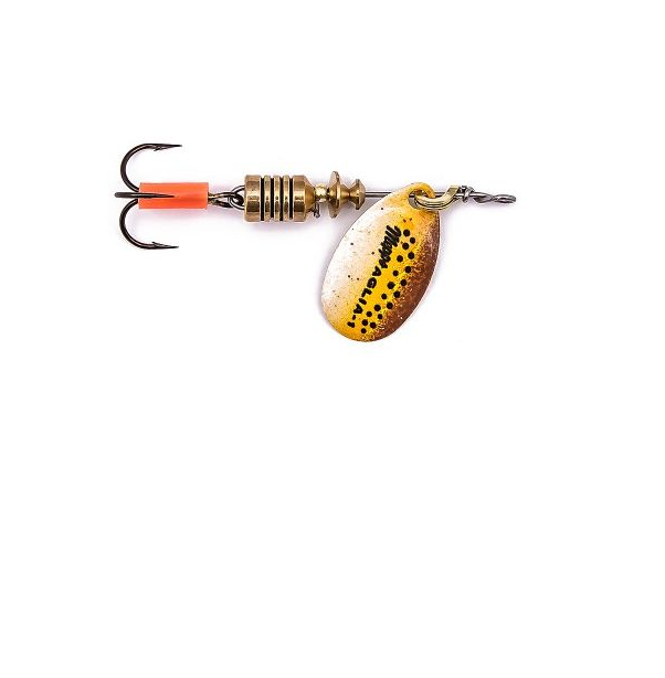 

Блесна вращающаяся Mepps Aglia Fluo Micropigments Trout 1 Brown, Золотистый
