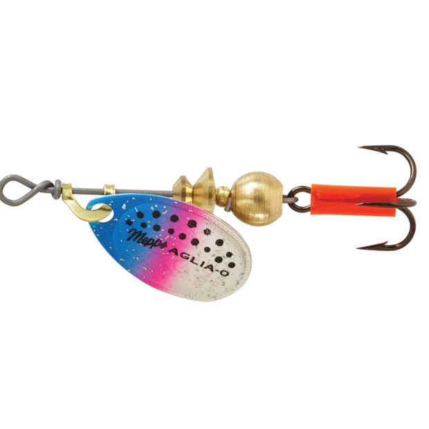 

Блесна вращающаяся Mepps Aglia Fluo Micropigments Trout 0 Rainbo, Голубой;розовый