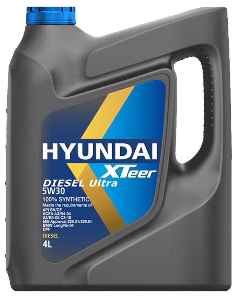 фото Hyundai-kia 1041222 моторное масло hyundai xteer diesel ultra 5w30, 4 л, синтетическое 1шт