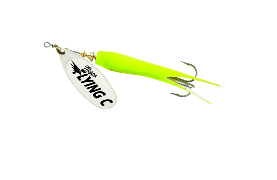 

Блесна вращ. Mepps Aglia Flying C, №3 Silver/Chartreuse, Зеленый