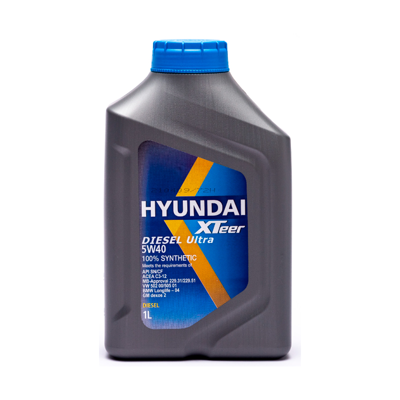 фото Hyundai-kia 1011223 моторное масло hyundai xteer diesel ultra 5w40, 1 л, синтетическое 1шт